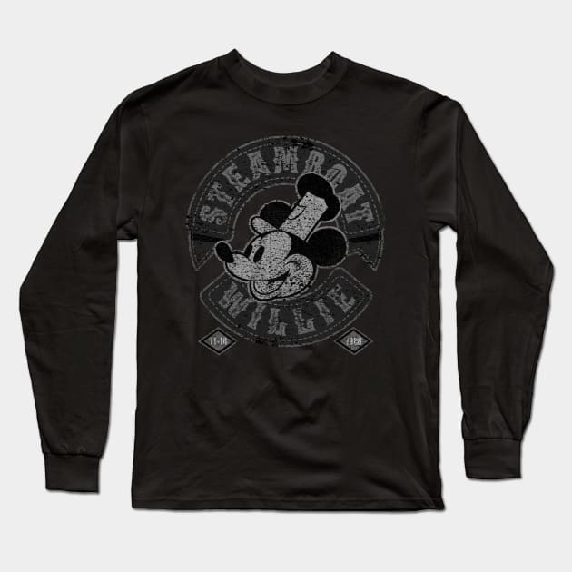 Steamboat Willie distressed design Long Sleeve T-Shirt by CartoonCapo